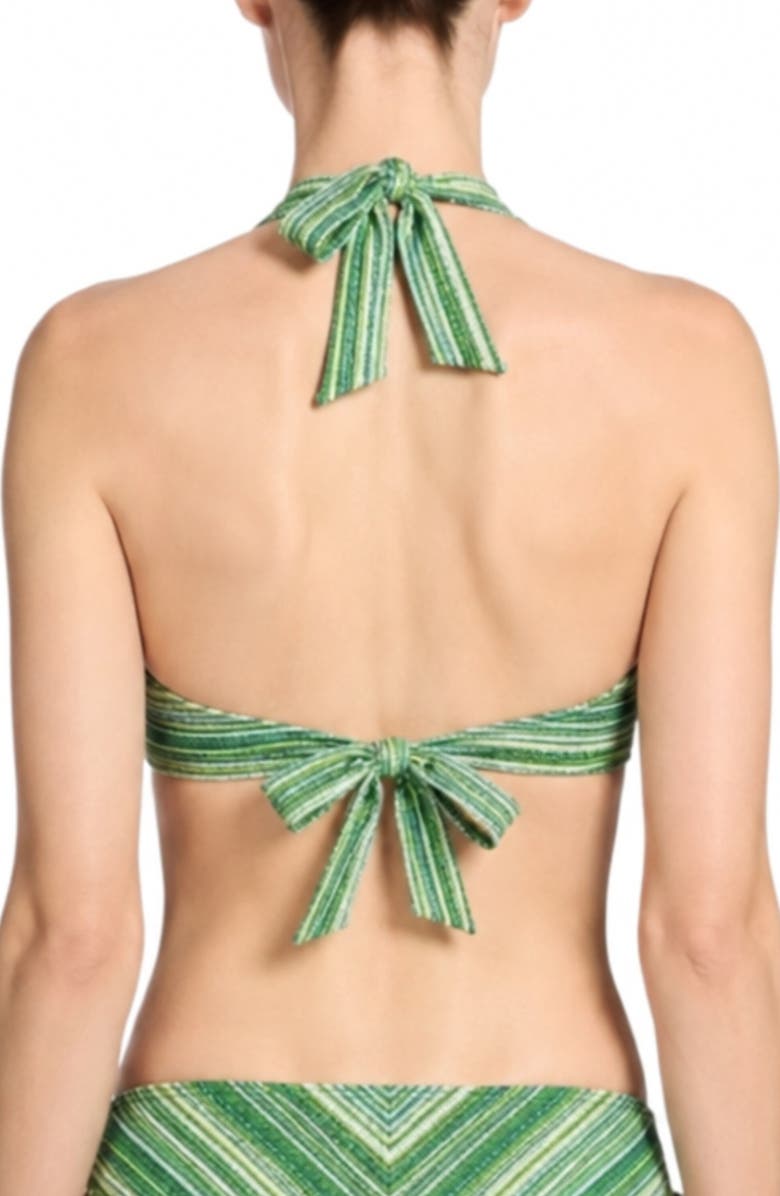 Robin Piccone Emilia Keyhole Bikini Top, Alternate, color, Verde