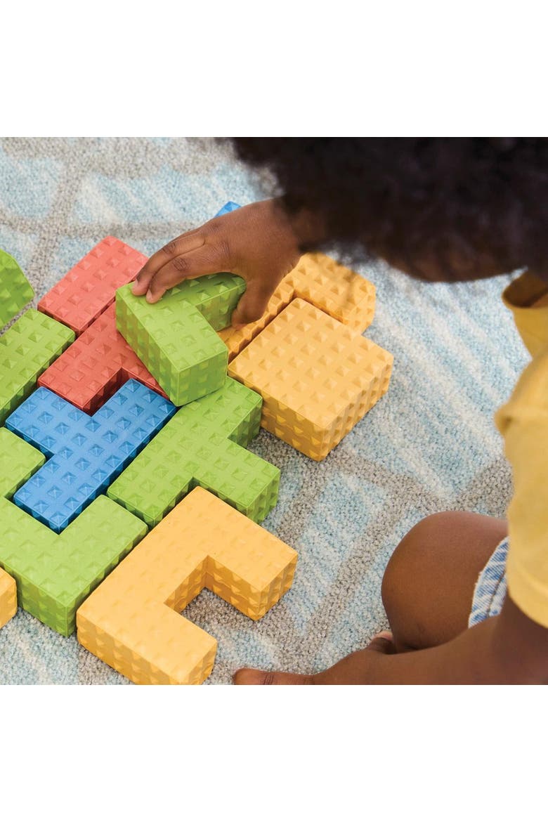 Textured Puzzle Blocks - 36 Pieces, Alternate, color, Multicolored