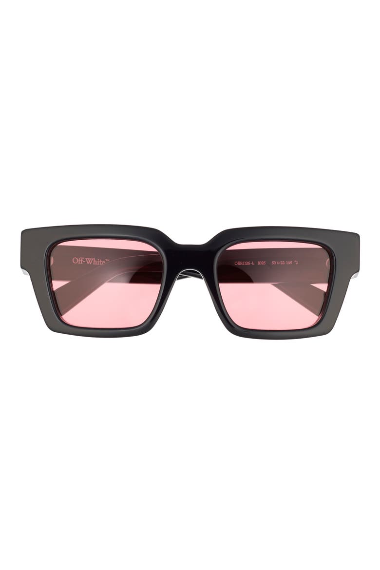 Virgil 53mm Square Sunglasses, Main, color, BLACK RED