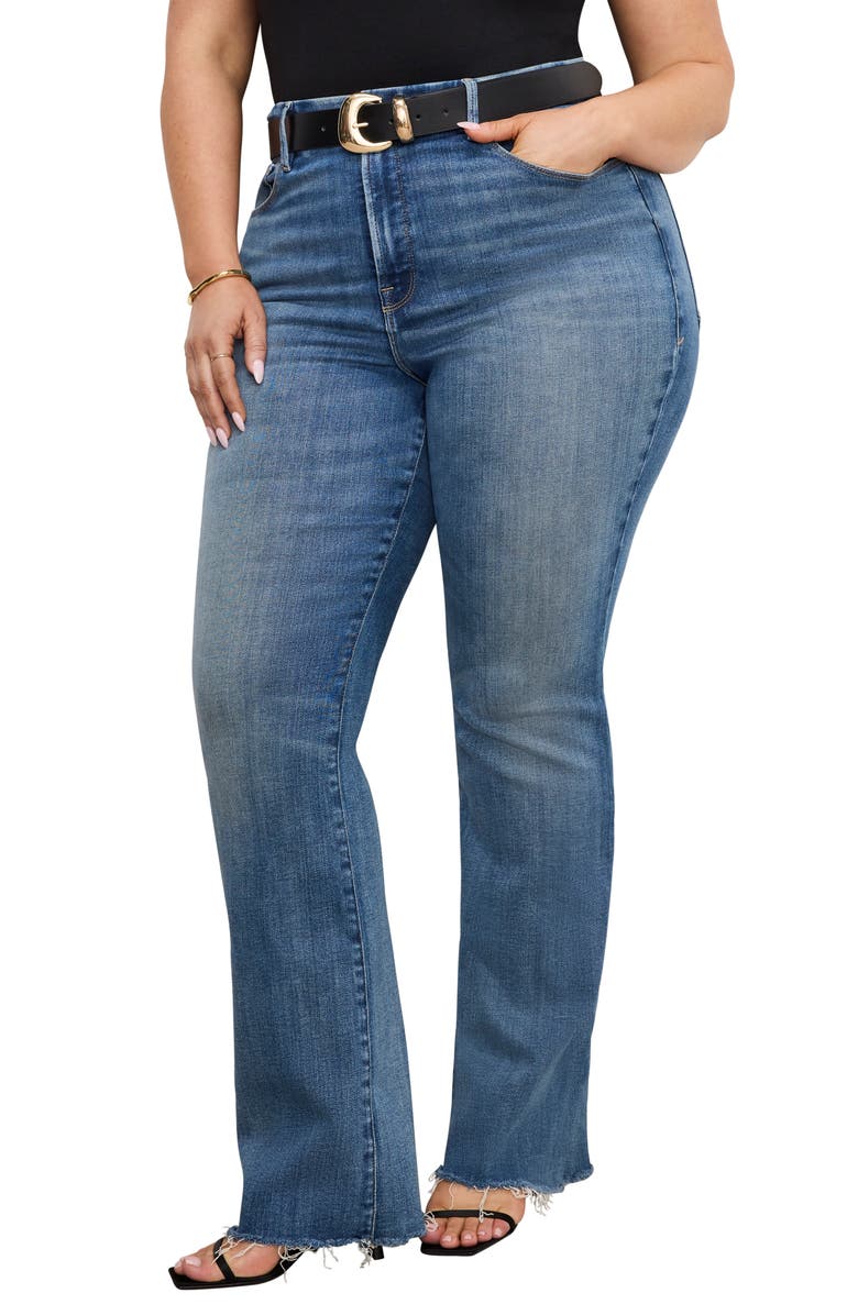 Good American Soft Tech Good Classic Bootcut Jeans, Alternate, color, Indigo863