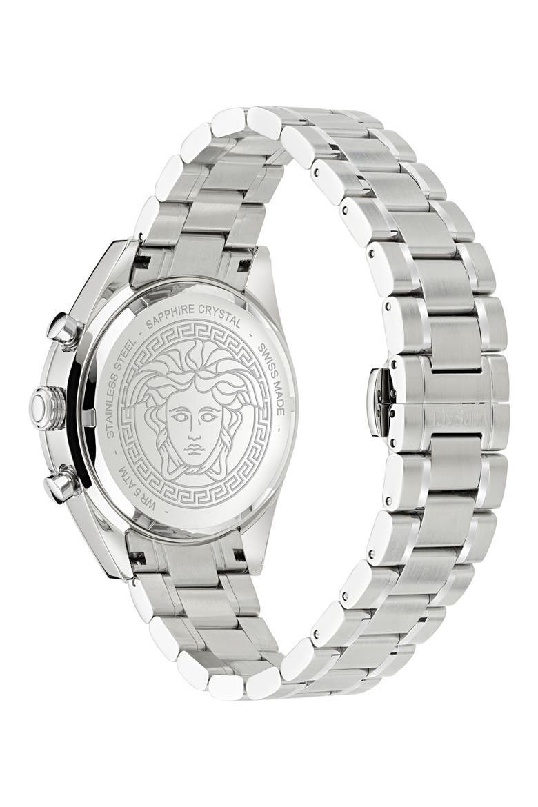 V-Code Chronograph Bracelet Watch, 41mm, Alternate, color, STAINLESS STEEL