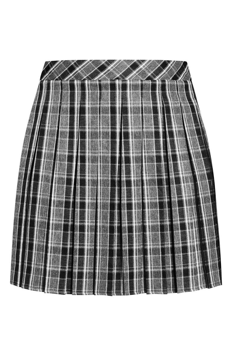 City Chic Varsity Check Skirt, Alternate, color, 
