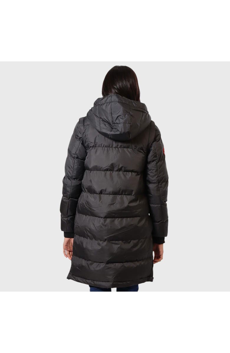 CANADA WEATHER GEAR Women's Long Heavyweight 2 in 1 Puffer Jacket and Vest, Alternate, color, Black