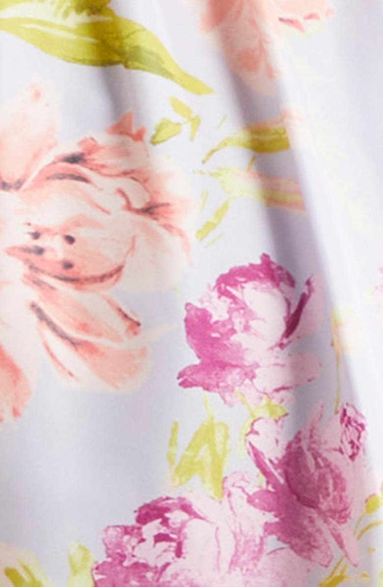 Cinq à Sept Maggio Midnight Tulips Tiered Midi Dress, Alternate, color, Pale Lavender Multi