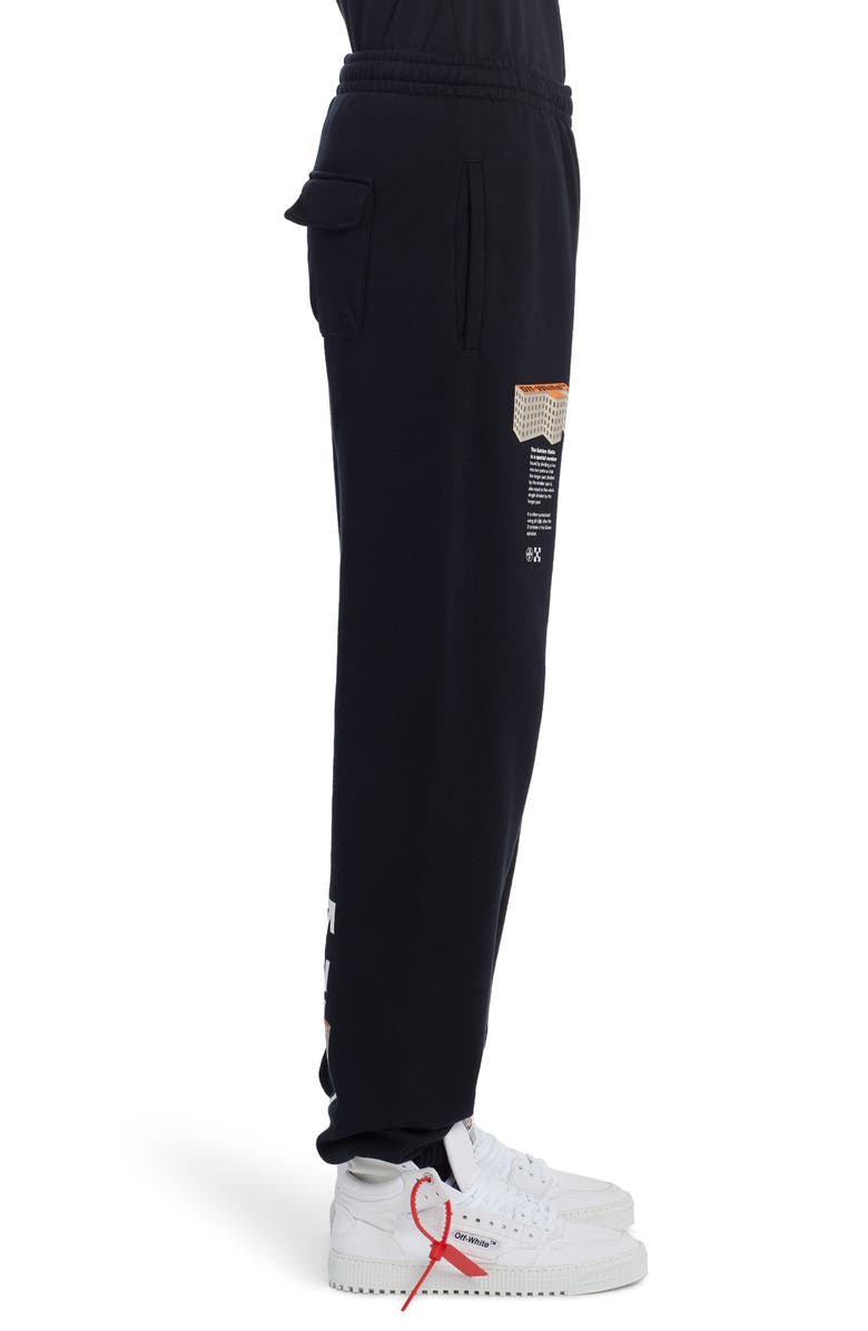 Off-White Wavy Line Logo Slim Sweatpants, Alternate, color,