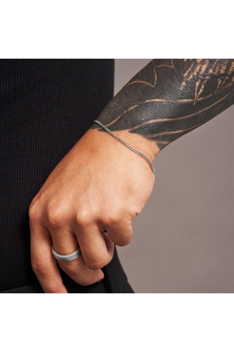 Diamond Cut Curb Chain Bracelet, Alternate, color, Platinum