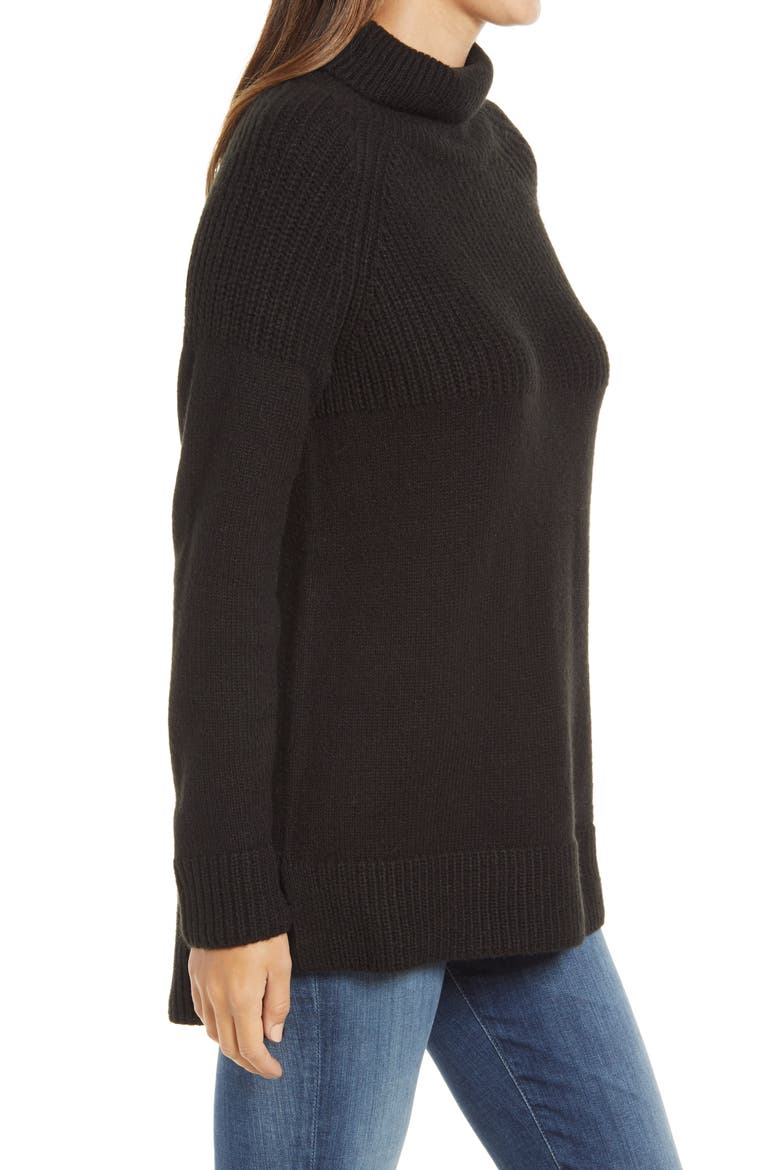 Tunic Sweater, Alternate, color, BLACK