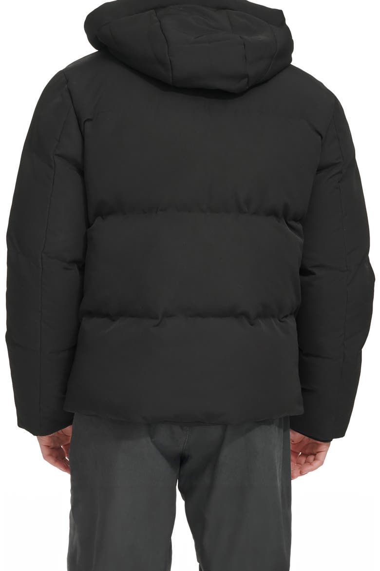 Water Resistant Hooded Quilted Puffer Jacket, Alternate, color, BLACK