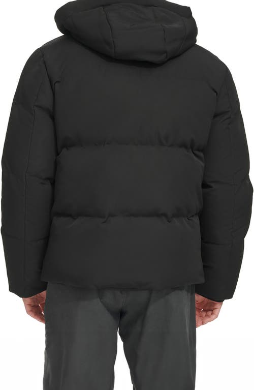 Levi's Water Resistant Hooded Quilted Puffer Jacket In Black