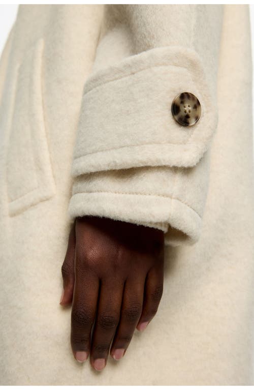 Bimba Y Lola Double-face Maxi Lapel Coat In White