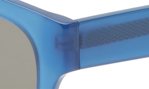 Eyebobs Square Off 47mm Small Polarized Sunglasses In Sapphire Blue/grey