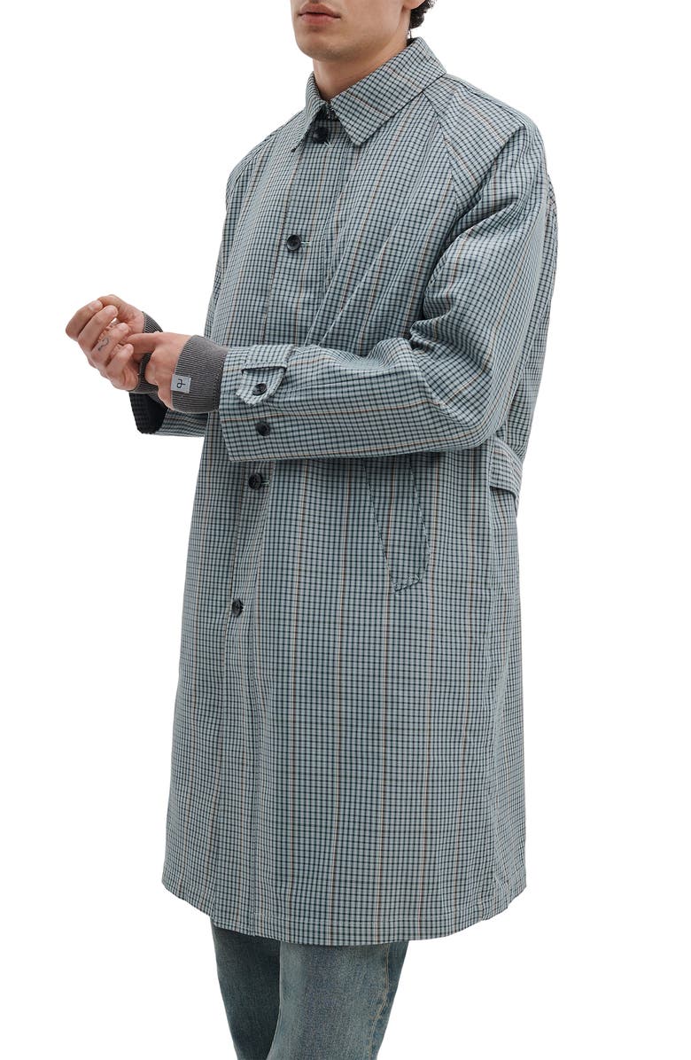 rag & bone Devin Water Resistant Check Trench Coat, Alternate, color, Patak