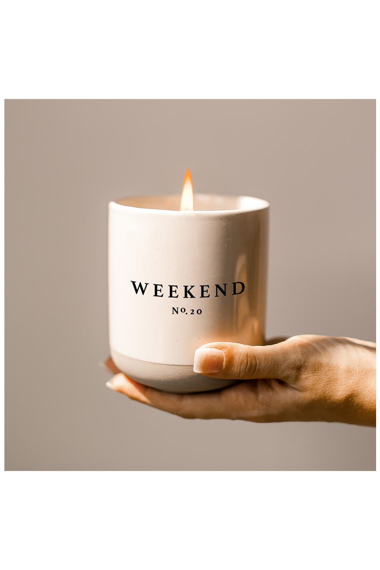 Weekend 12 oz. Stoneware Jar Candle, Alternate, color, TAN