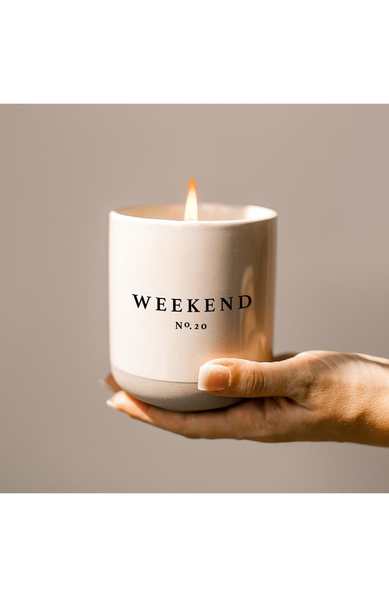 SWEET WATER DECOR Weekend 12 oz. Stoneware Jar Candle, Alternate, color,