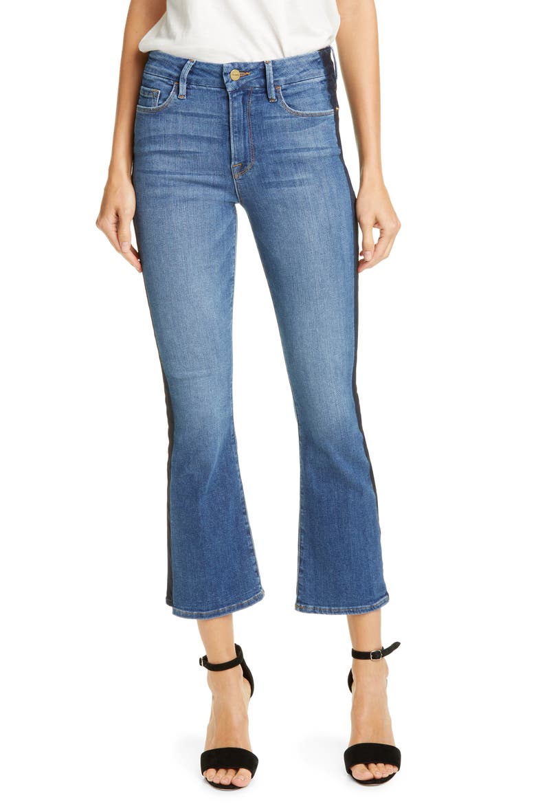 Le Crop Mini Boot Jeans, Main, color, KENYA