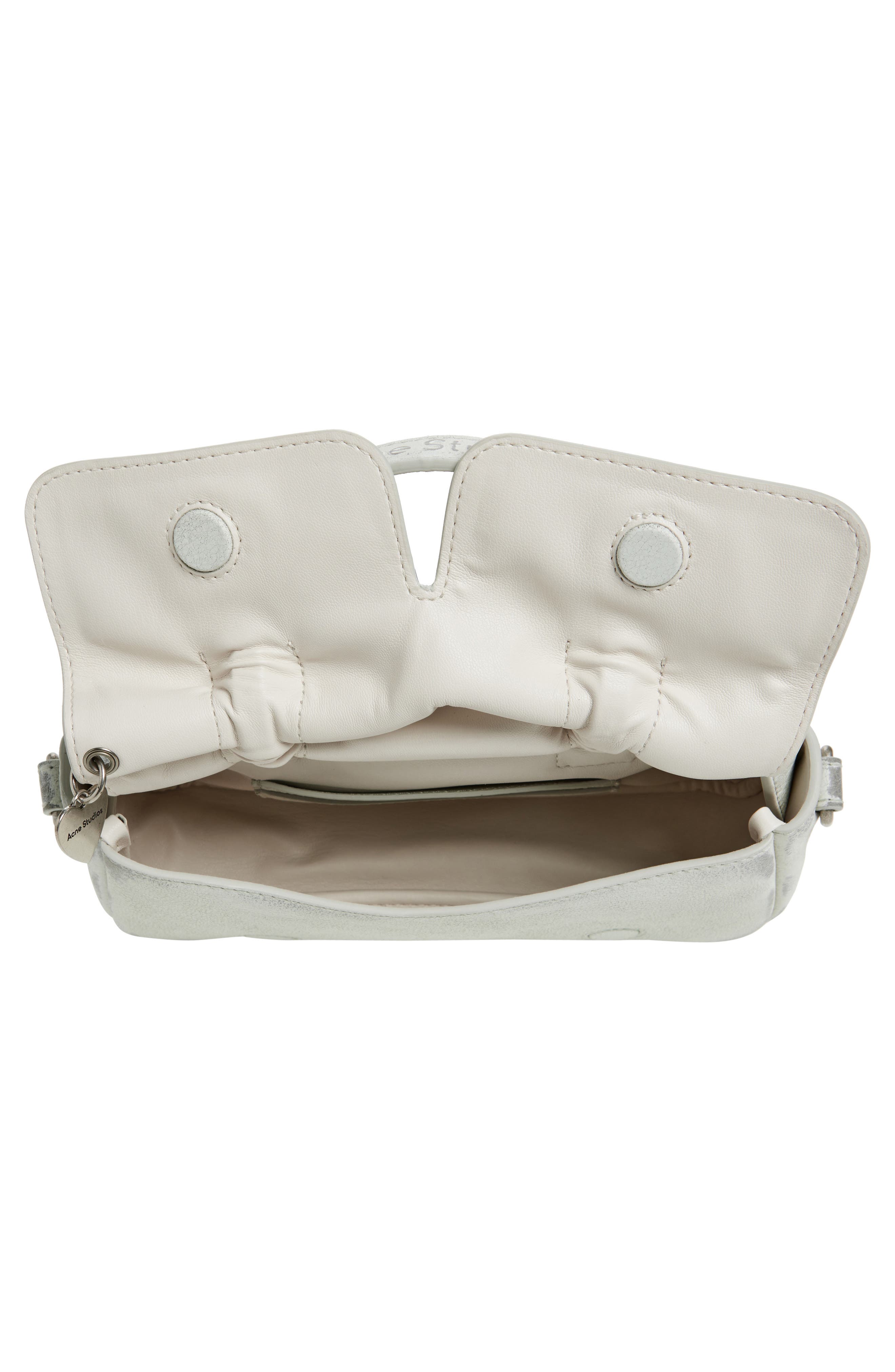 Acne Studios Micro Multipocket Aged Leather Crossbody Bag, Alternate, color, 