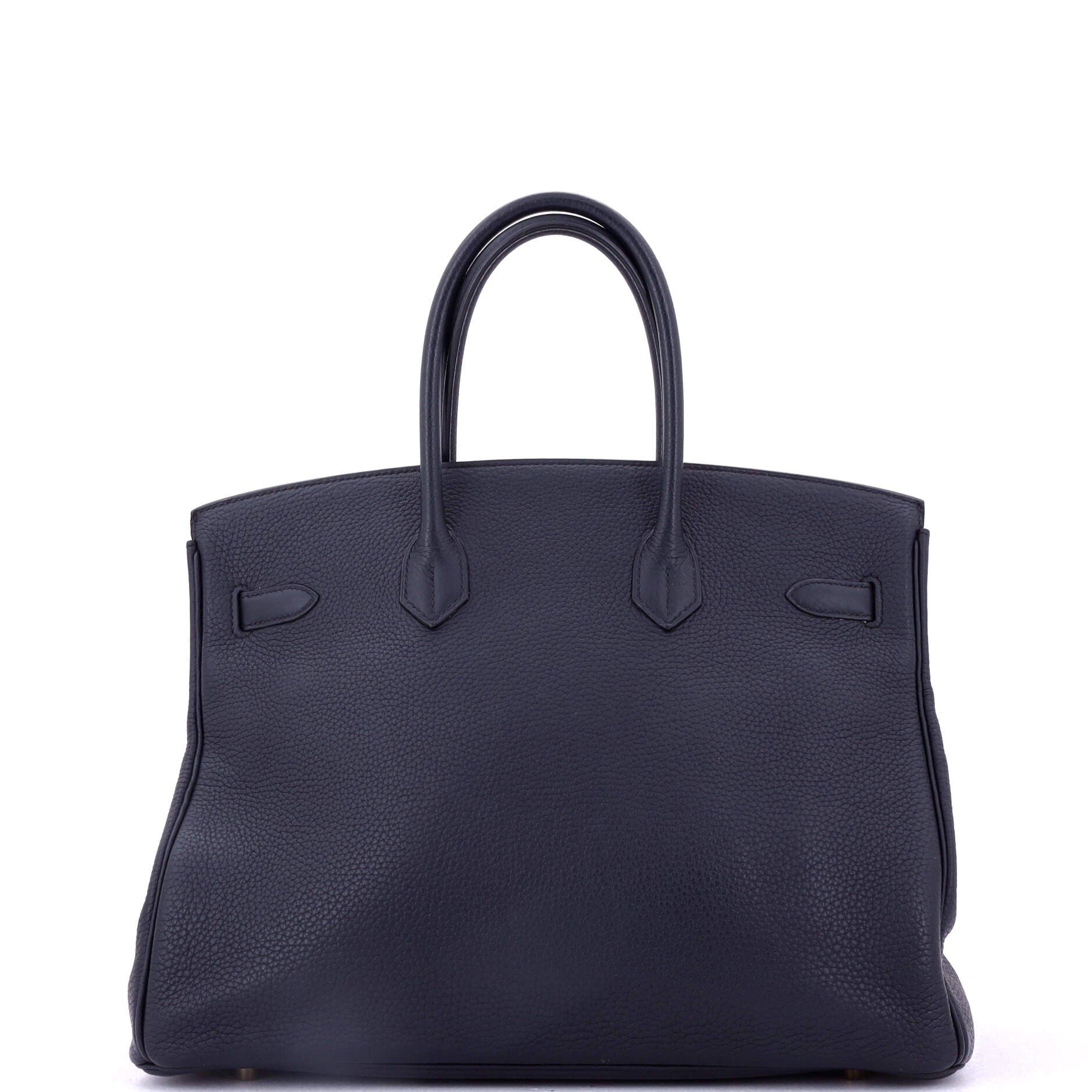 Pre-Owned Hermes Birkin Handbag Blue Togo with Gold Hardware 35, Alternate, color, 