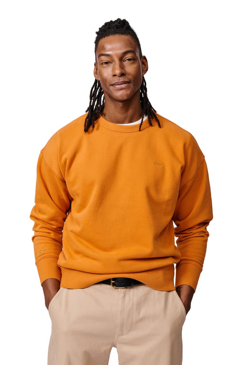 Brandon Crew Neck Relaxed Sweatshirt, Main, color, Washed Orange