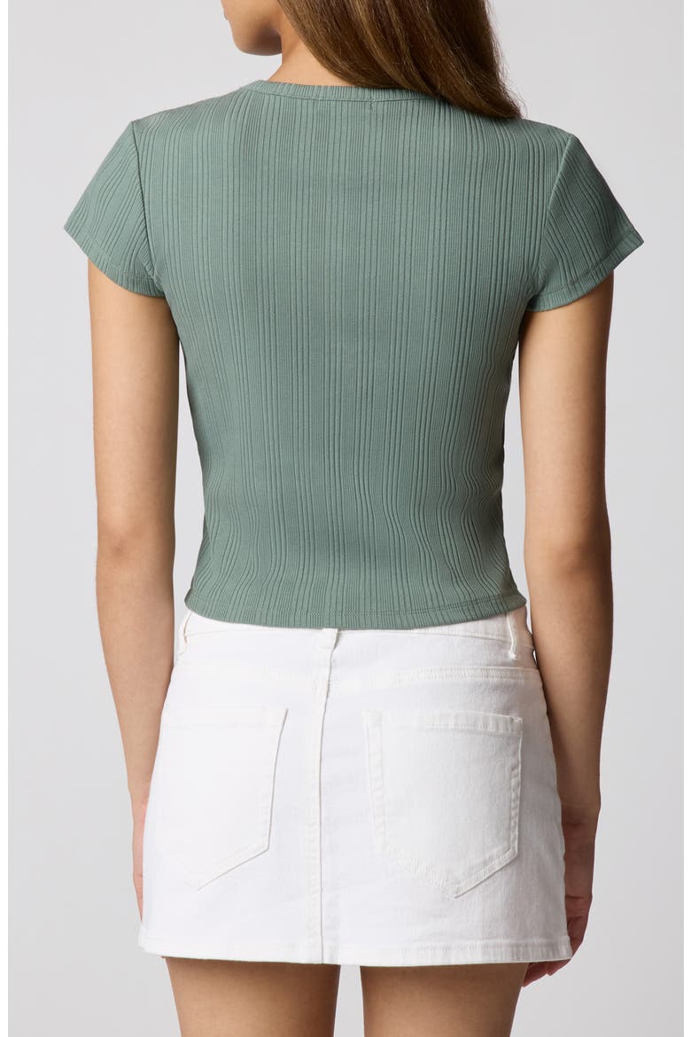 Ribbed Henley Short Sleeve T-Shirt, Alternate, color, LAUREL WREATH