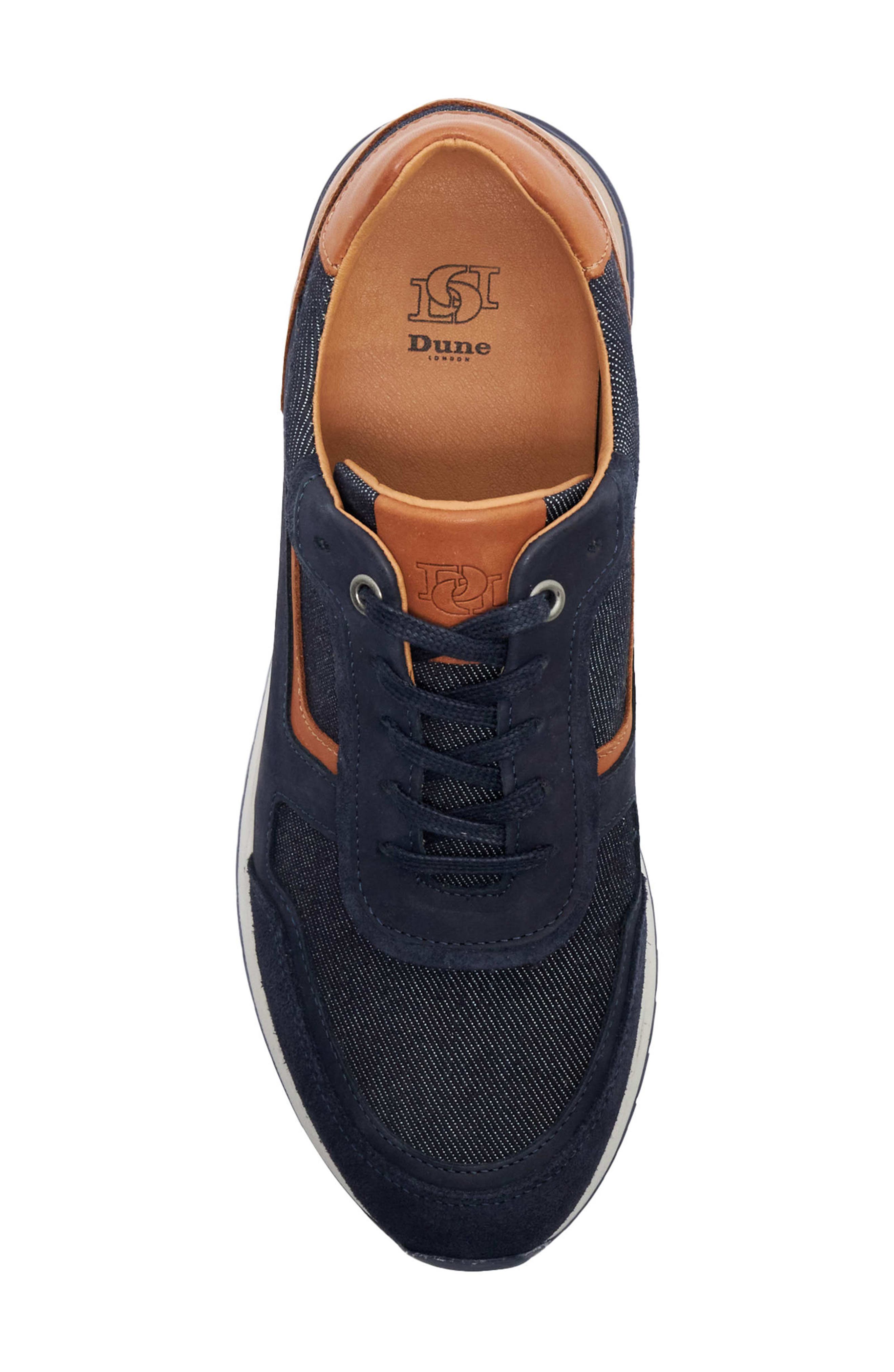Dune London Toll Sneaker, Alternate, color, Navy