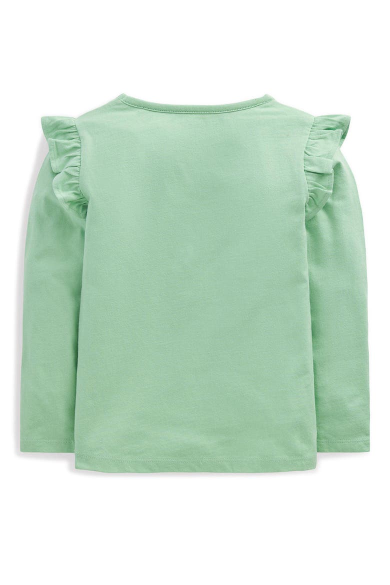 Kids' Ruffle Embroidered Long Sleeve T-Shirt, Alternate, color, PISTACHIO GREEN BEE