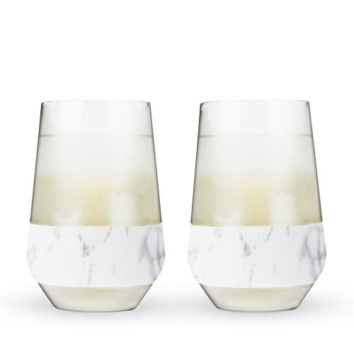 Host Wine Freeze Xl Cooling Cup Set Of 2 In Marble