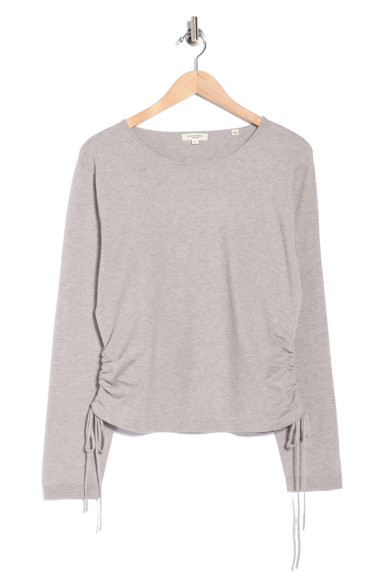 MAX STUDIO Side Cinched Top, Main, color, Light H. Grey