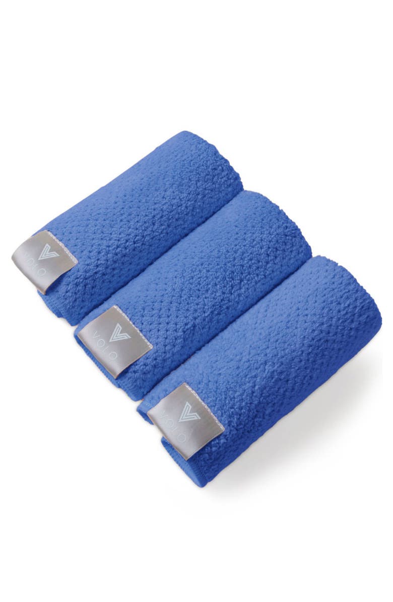 VOLO 3-Pack Face Towels, Alternate, color, Cielo Blue