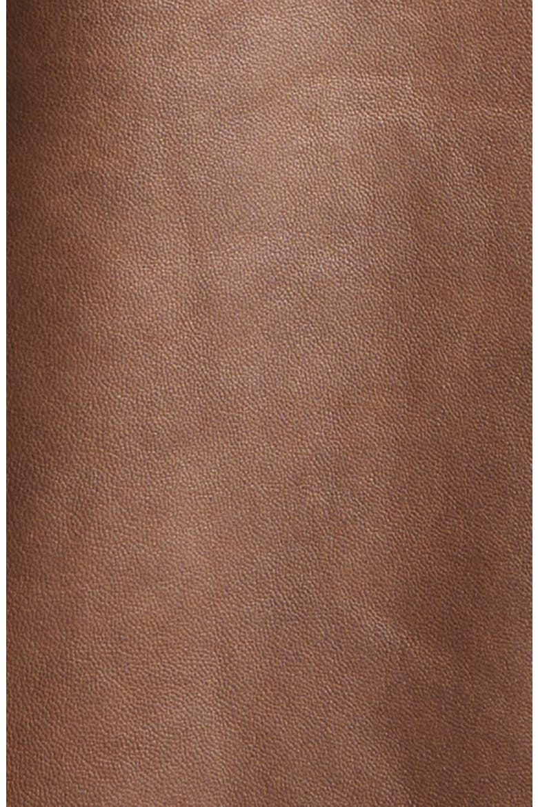 Lazare Fringe Detail Leather Jacket, Alternate, color, DARK BROWN