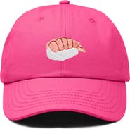 Dalix Shrimp Sushi Embroidered Dad Cap