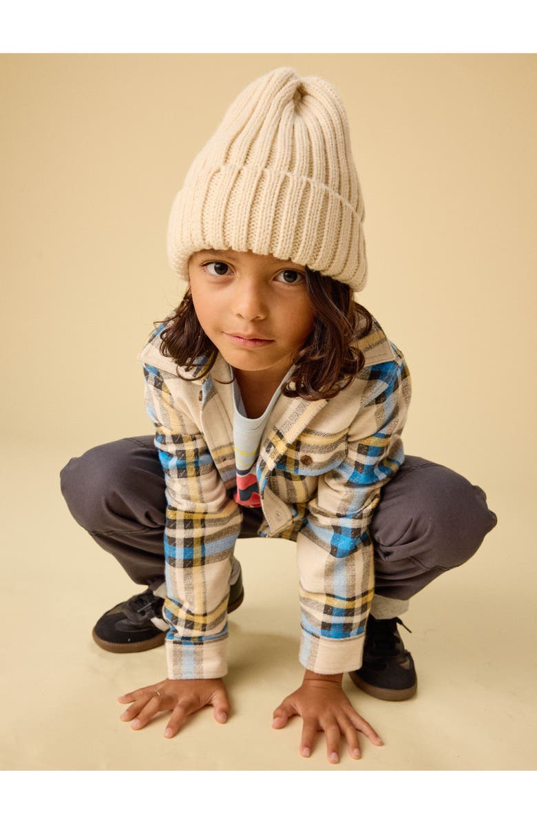 Tea Collection French Terry Plaid Shacket, Alternate, color, Gangwon-Do Plaid