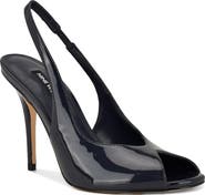 Nine West Pretta Slingback Peep Toe Pump