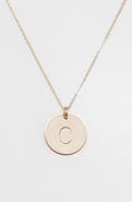 Nashelle 14k-Gold Fill Initial Disc Necklace