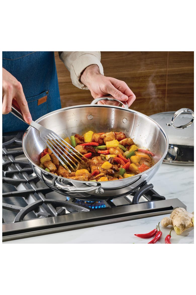 ProBond® Luxe Professional Clad Stainless Steel 14-Inch Wok, Alternate, color, NO COLOR