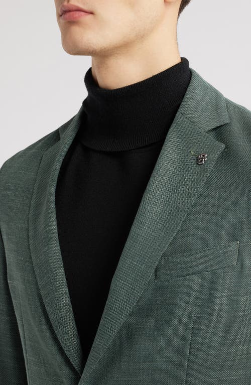 Hugo Boss Hanry Stretch Hopsack Unstructured Slim Fit Sport Coat In Light Green