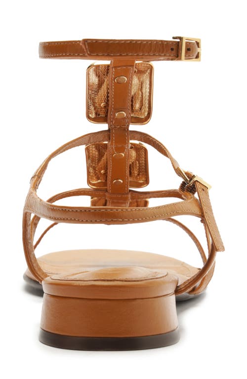 Arezzo Gretta Ankle Strap Sandal In Gold