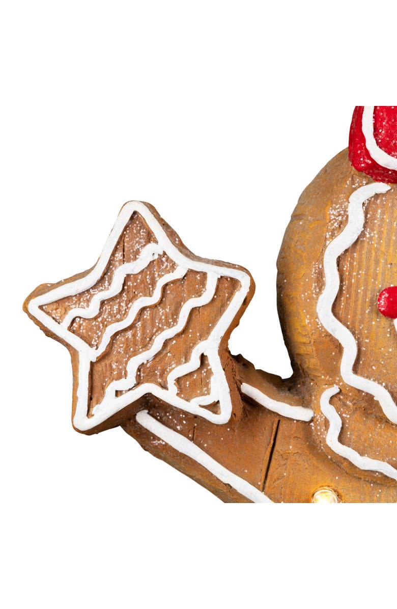 Northlight Lighted Gingerbread Cookie Girl Christmas Decoration - 14.5", Alternate, color, Brown