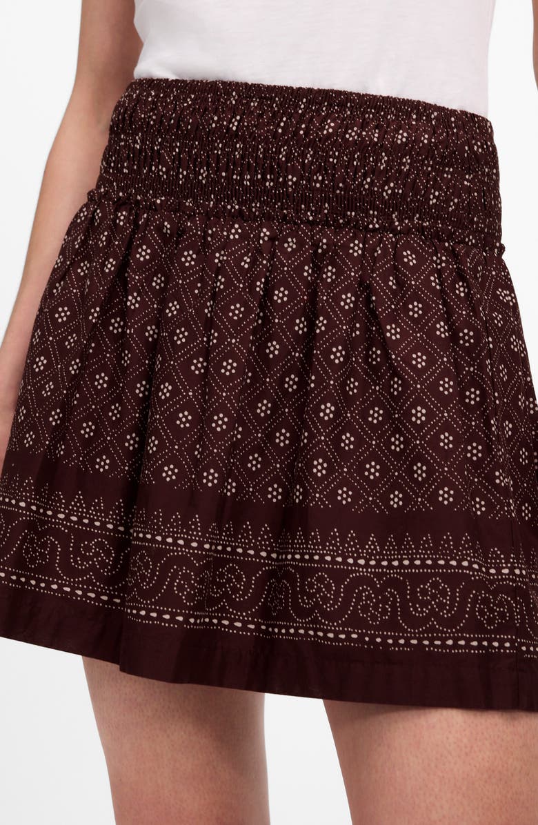 Madewell Paisley Ruffle Cotton Voile Miniskirt, Alternate, color, 