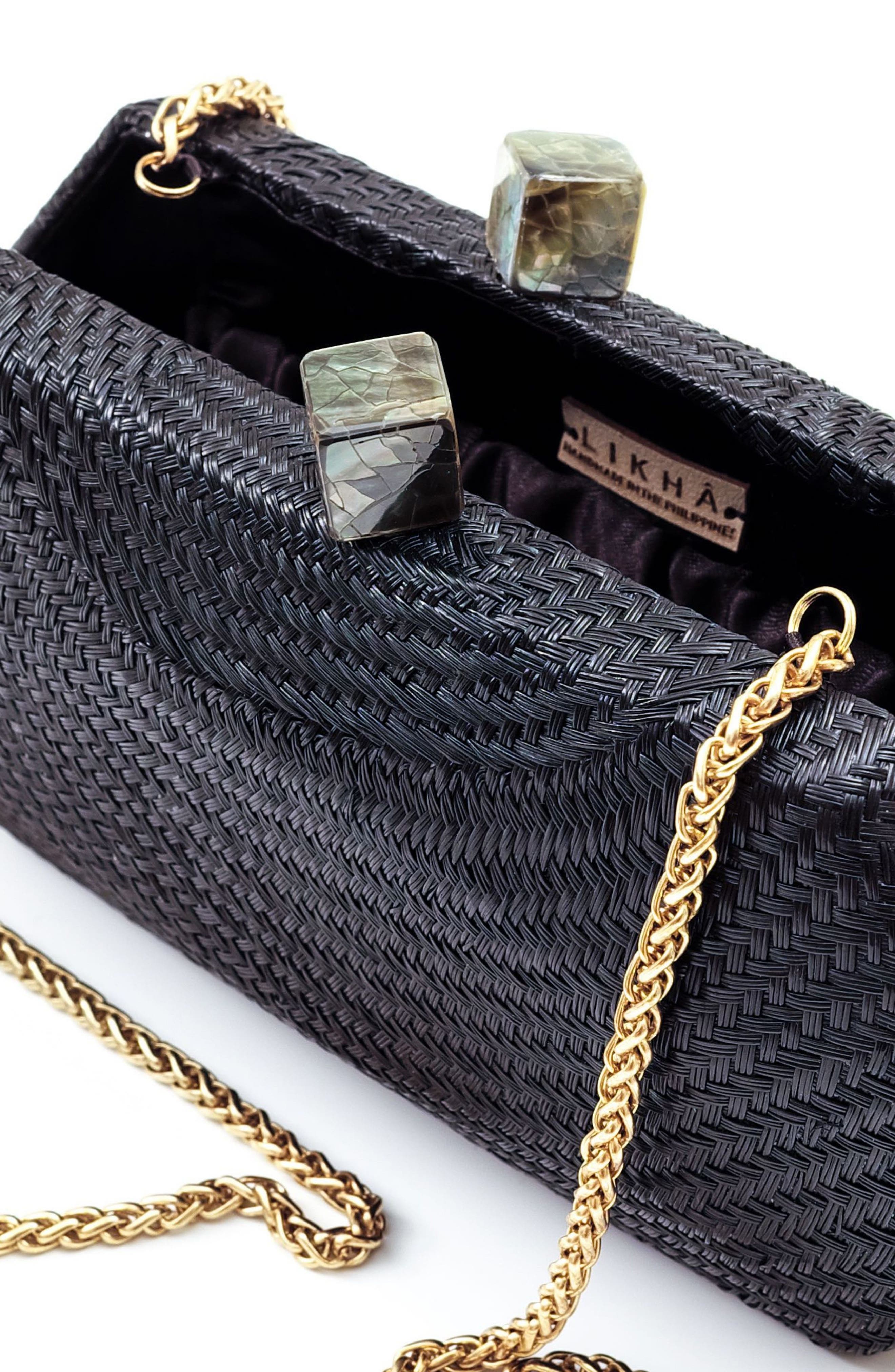 LIKHA Solid Octagon Clutch, Alternate, color, Black