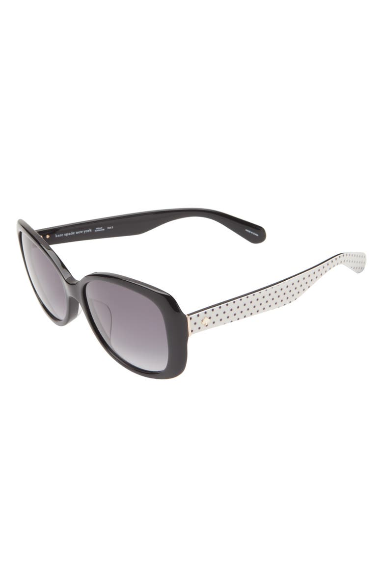 Kate Spade New York 58mm amberlyn square sunglasses, Alternate, color, Black/ Dark Fuschia