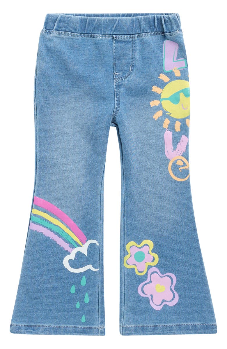 Flapdoodles Kids' Sunshine Flare Denim Pants, Main, color, Light Denim