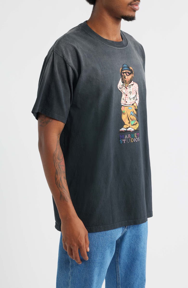 MARKET Folk Bear Graphic T-Shirt, Alternate, color, Pirate-Black