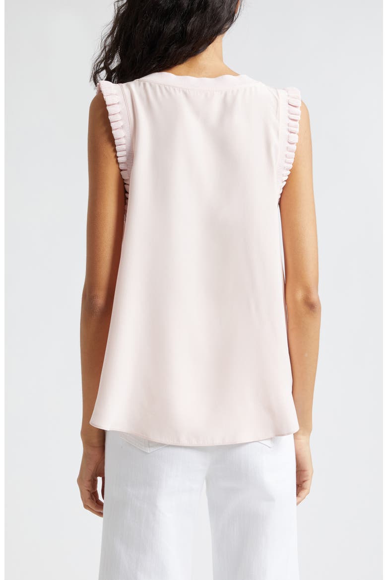 Cinq A Sept Lenore V-Neck Silk Blouse, Alternate, color, ICY PINK