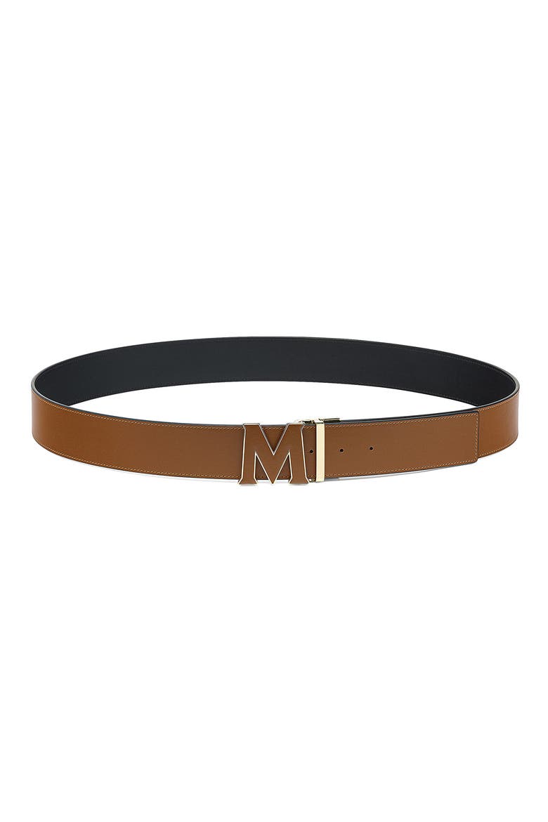 Claus Reversible Leather Belt, Main, color, TOFFEE