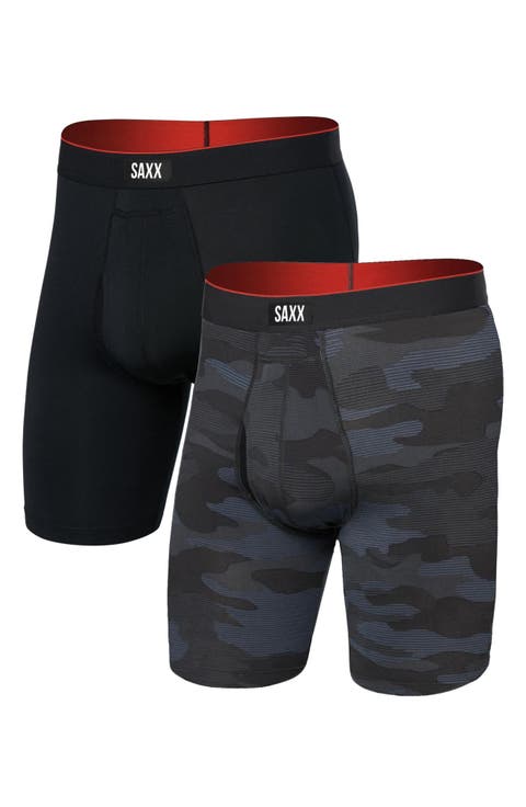 Assorted 2-Pack Multi-Sport Mesh Long Boxer Briefs
