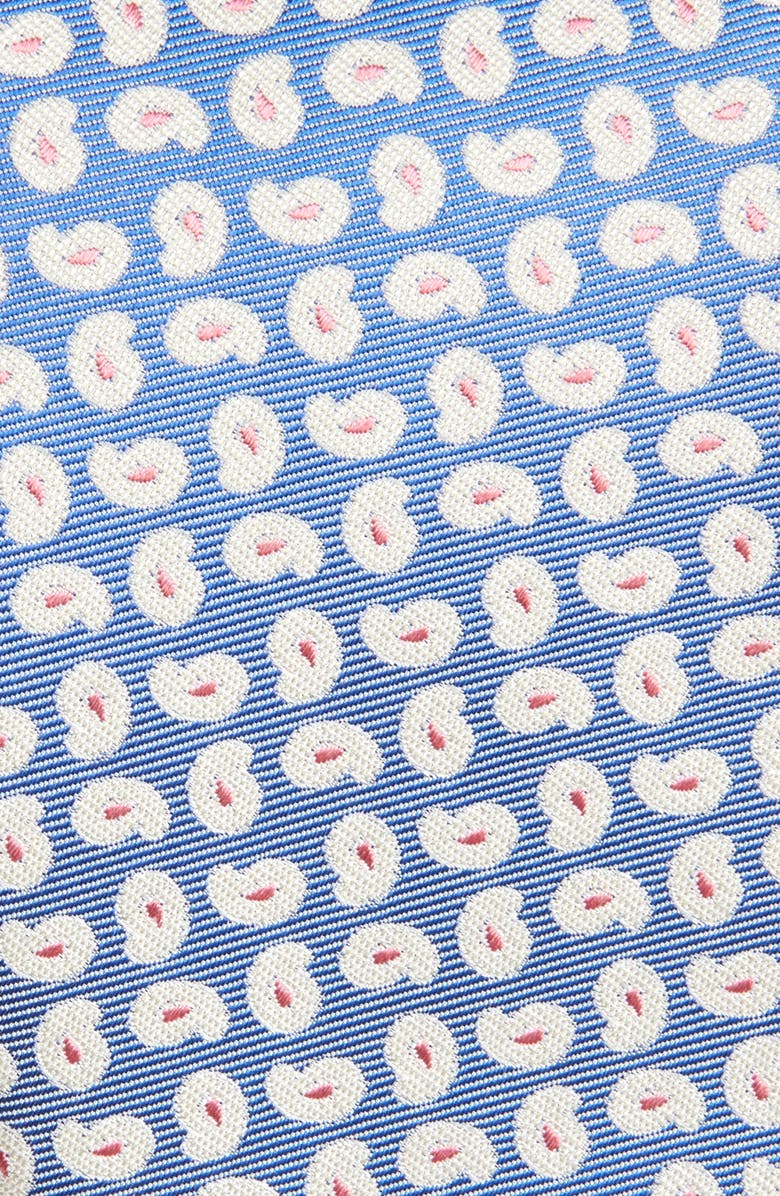 David Donahue Neat Silk Tie, Alternate, color, Navy