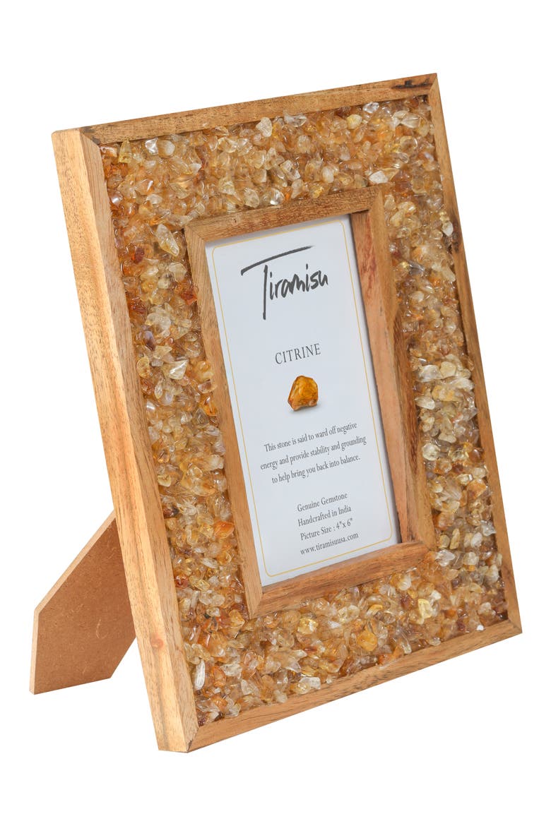 Stone Embellished Picture Frame, Alternate, color, YELLOW