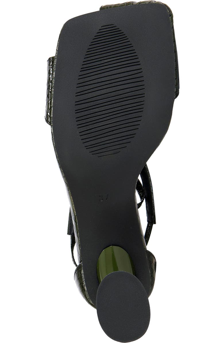 AZALEA WANG Keleder Snakeskin Embossed Ankle Wrap Sandal, Alternate, color,