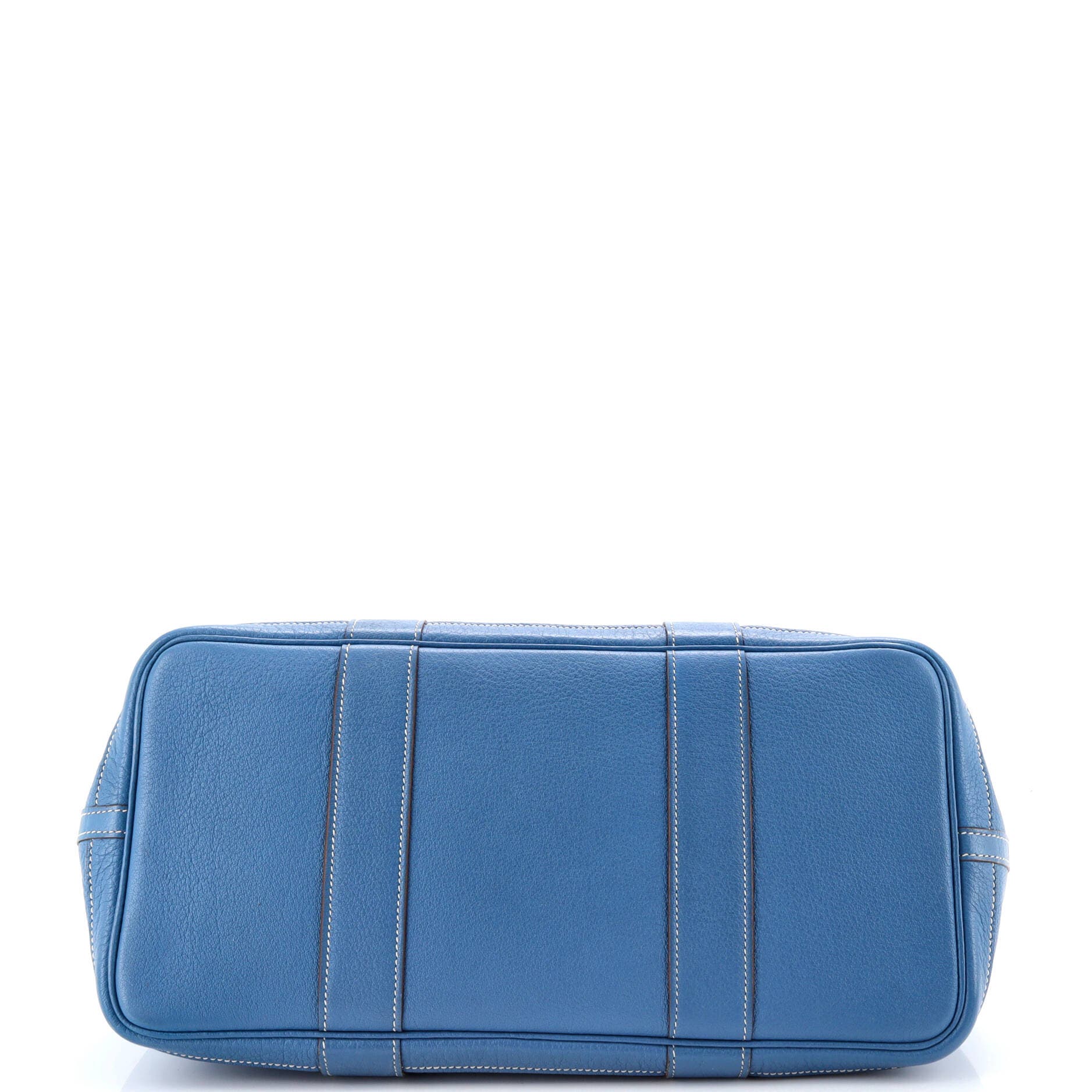 Pre-Owned Hermes Garden Party Tote Leather 36, Alternate, color, Bleu Jean