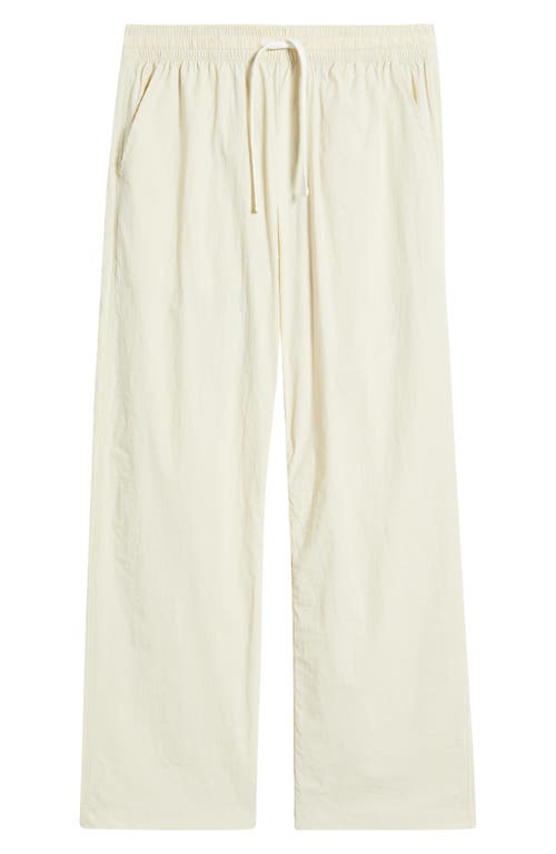 Rizort Kore Drawstring Nylon Pants In Beige